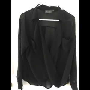 ASTR Black Blouse